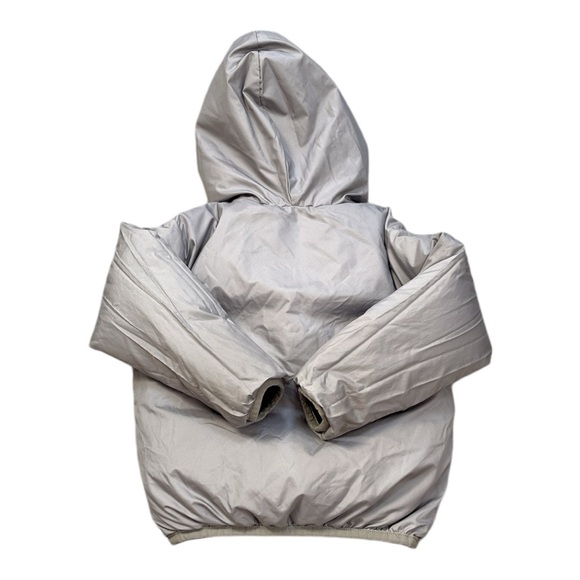 The North Face Long Sleeve Hooded 1996 Retro Nuptse Jacket 550 Black Gray 2T - Picture 8 of 11